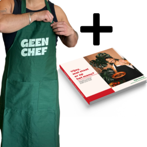 Kookboek + GEEN CHEF-keukenschort (GROEN) Combideal